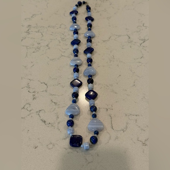 Jay King Blue Lace Agate long necklace - Picture 9 of 9